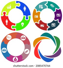 Business infographics. Set of pie chart
