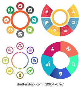 Business infographics. Set of pie chart