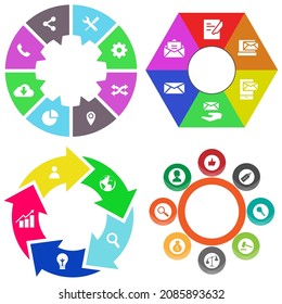 Business infographics. Set of pie chart	