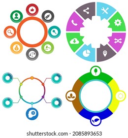 Business infographics. Set of pie chart	