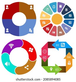 Business infographics. Set of pie chart	