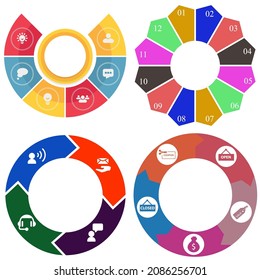 Business infographics. Set of pie chart