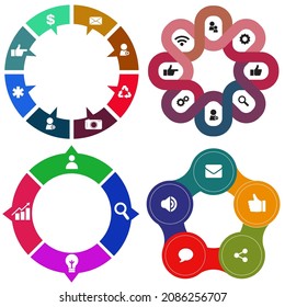 Business infographics. Set of pie chart