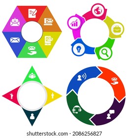 Business infographics. Set of pie chart