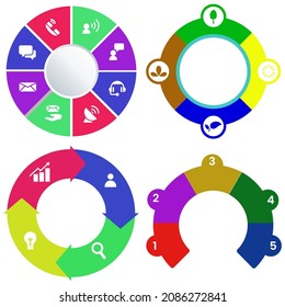 Business infographics. Set of pie chart	