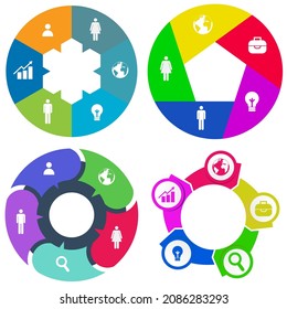 Business infographics. Set of pie chart