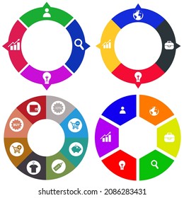 Business infographics. Set of pie chart