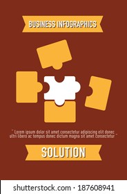 business Infographics. solution. flat design elements.  concept vector illustration  