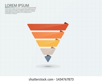 Business infographics with stages of a Sales Funnel