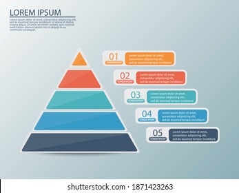 Business infographics with stages of a Sales Funnel