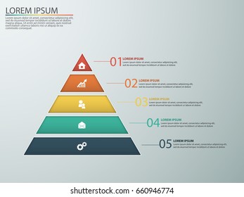 Business infographics with stages of a Sales Funnel