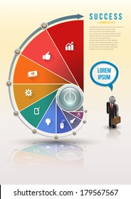 Business Infographics step up template .Vector illustration. can be used for workflow layout, banner, diagram, number options, business concept, web design, planing for success.