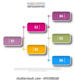 Business Infographics, strategy, chart, design template illustration. Vector eps10.