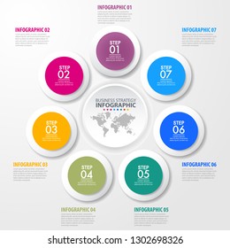 Business Infographics, strategy, timeline, design template illustration. Vector eps10.