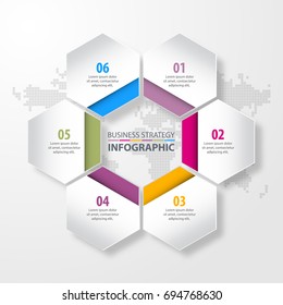 Business Infographics, strategy, timeline, design template illustration. Vector eps10.