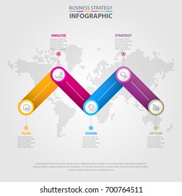 Business Infographics, strategy, timeline, design elements template graphic illustration. Vector eps10.