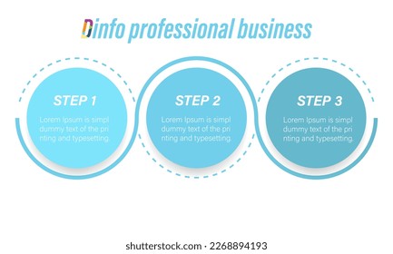 Business infographics and strategy work flow for template and project present. Vector illustration. 