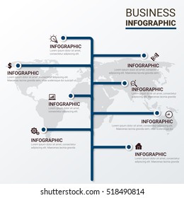 Business Infographics style Vector illustration. can be used for workflow layout, banner, diagram, number options, step up options, web design.