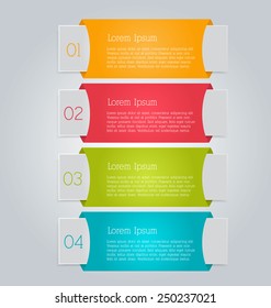 Business infographics tabs template for presentation, education, web design, banners, brochures, flyers. Brown and pink colors. Vector illustration.