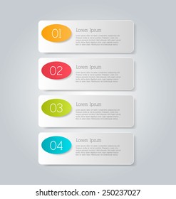 Business infographics tabs template for presentation, education, web design, banners, brochures, flyers. Brown and pink colors. Vector illustration.