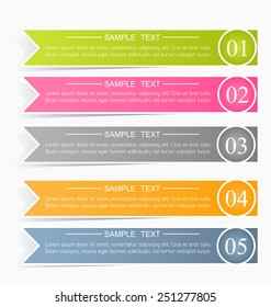 Business infographics tabs template for presentation, education, web design, banner, brochure, flyer. Vector illustration.
