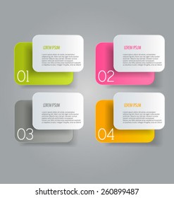 Business infographics tabs template for presentation, education, web design, banners, brochures, flyers. Vector illustration.