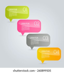 Business infographics tabs template for presentation, education, web design, banners, brochures, flyers. Vector illustration.