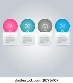 Business infographics tabs template for presentation, education, web design, banner, brochure, flyer. Vector illustration.