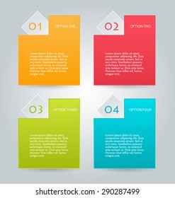 Business infographics tabs template for presentation, education, web design, banners, brochures, flyers. Vector illustration.