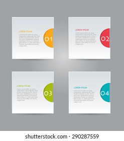 Business infographics tabs template for presentation, education, web design, banners, brochures, flyers. Vector illustration.