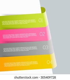 Business infographics tabs template for presentation, education, web design, banners, brochures, flyers. Vector illustration