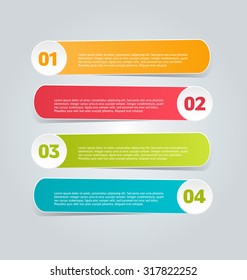 Business infographics tabs template for presentation, education, web design, banners, brochures, flyers. Vector illustration.
