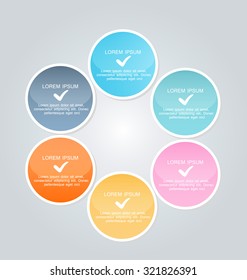 Business infographics tabs template for presentation, education, web design, banners, brochures, flyers. Pink and blue colors. Vector illustration.