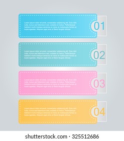 Business infographics tabs template for presentation, education, web design, banners, brochures, flyers. Vector illustration.
