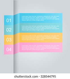 Business infographics tabs template for presentation, education, web design, banners, brochures, flyers. Vector illustration.