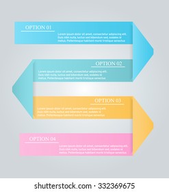 Business infographics tabs template for presentation, education, web design, banners, brochures, flyers. Vector illustration.