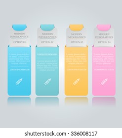 Business infographics tabs template for presentation, education, web design, banners, brochures, flyers. Vector illustration.