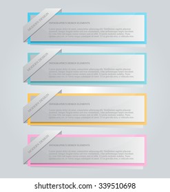 Business infographics tabs template for presentation, education, web design, banners, brochures, flyers. Vector illustration.