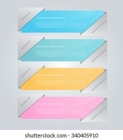 Business infographics tabs template for presentation, education, web design, banners, brochures, flyers. Vector illustration.