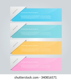 Business infographics tabs template for presentation, education, web design, banners, brochures, flyers. Vector illustration.