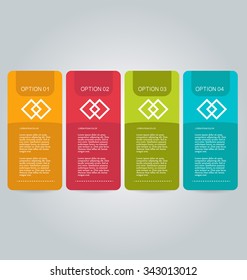 Business infographics tabs template for presentation, education, web design, banners, brochures, flyers. Vector illustration.
