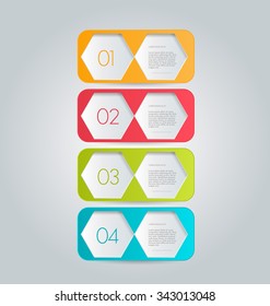 Business infographics tabs template for presentation, education, web design, banners, brochures, flyers. Vector illustration.