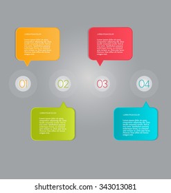 Business infographics tabs template for presentation, education, web design, banners, brochures, flyers. Vector illustration.