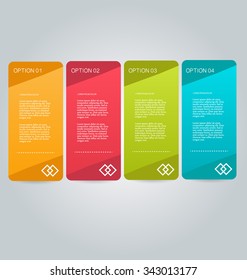 Fichas de infografía de negocios plantilla para presentación, educación, diseño web, banners, folletos, volantes. Ilustración vectorial.