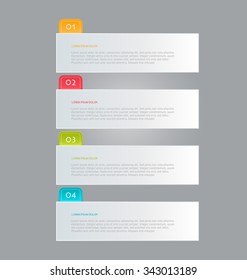 Business infographics tabs template for presentation, education, web design, banners, brochures, flyers. Vector illustration.