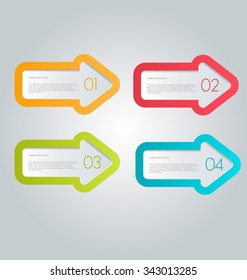 Business infographics tabs template for presentation, education, web design, banners, brochures, flyers. Vector illustration.