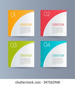 Business infographics tabs template for presentation, education, web design, banners, brochures, flyers. Vector illustration.