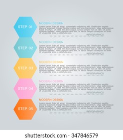 Business infographics tabs template for presentation, education, web design, banners, brochures, flyers. Vector illustration.