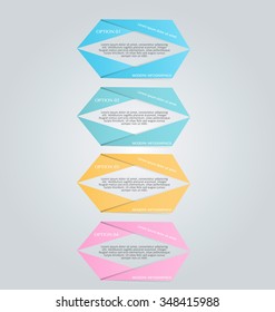 Business infographics tabs template for presentation, education, web design, banners, brochures, flyers. Vector illustration.