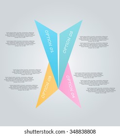 Business infographics tabs template for presentation, education, web design, banners, brochures, flyers. Vector illustration.